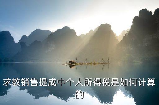 求教銷(xiāo)售提成中個(gè)人所得稅是如何計(jì)算的