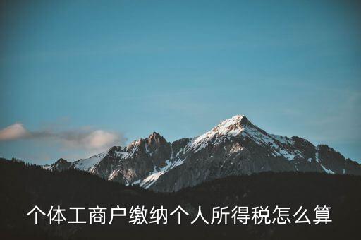 個(gè)體如何算繳稅，個(gè)體工商戶怎么交稅