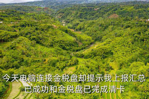 清卡如何操作，今天電腦連接金稅盤(pán)卻提示我上報(bào)匯總已成功和金稅盤(pán)已完成清卡