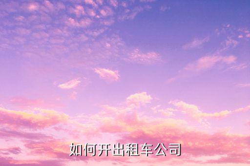 如何開(kāi)出租車(chē)公司