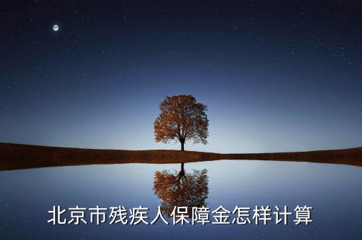 北京市殘疾人保障金如何計算，北京市殘疾人保障金怎樣計算