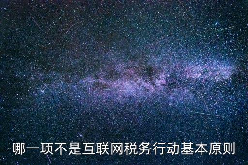 地稅工作如何適應(yīng)互聯(lián)網(wǎng)，哪一項不是互聯(lián)網(wǎng)稅務(wù)行動基本原則