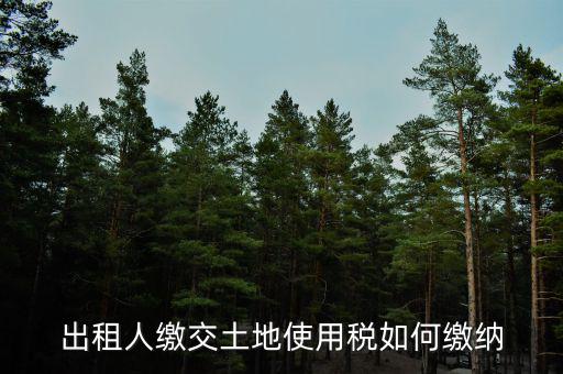 租房土地使用稅如何計(jì)算，企業(yè)出租房屋土地稅如何計(jì)算