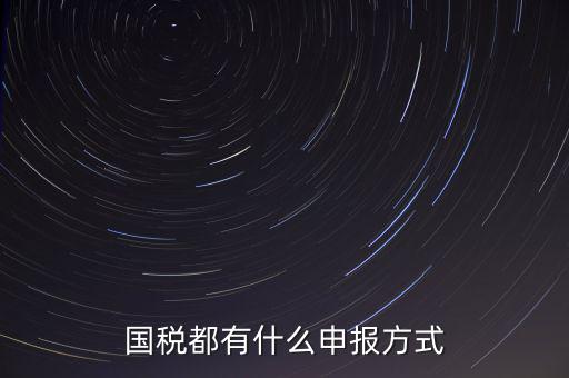 國稅都有什么申報(bào)方式