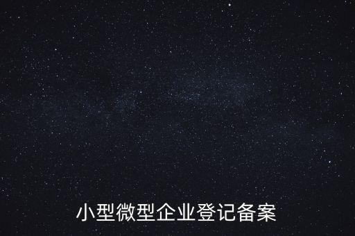 小微企業(yè)如何備案，小型微型企業(yè)登記備案