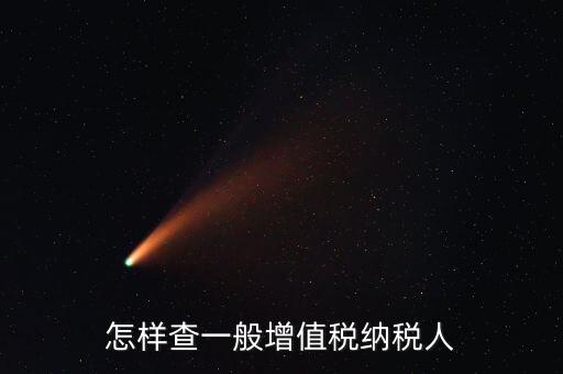 如何查詢一般納稅人，如何查詢是否是一般納稅人公司