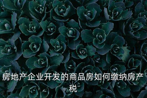 房地產(chǎn)企業(yè)如何交納房產(chǎn)稅，房地產(chǎn)開發(fā)企業(yè)需要繳納哪些稅