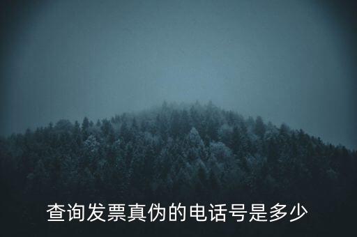 電話如何查詢發(fā)票真?zhèn)尾樵?，查詢發(fā)票真?zhèn)蔚碾娫捥?hào)是多少