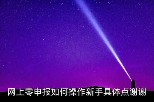 零申報如何網(wǎng)上申報，網(wǎng)上零申報如何操作新手具體點謝謝