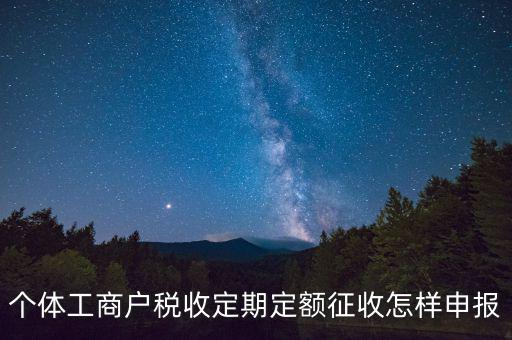 增值稅定期定額戶如何申報(bào)，個(gè)體戶定期定額征收戶怎么申報(bào)