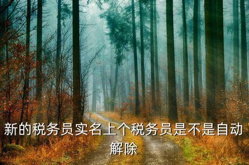 國(guó)稅實(shí)名制如何取消，新的稅務(wù)員實(shí)名上個(gè)稅務(wù)員是不是自動(dòng)解除