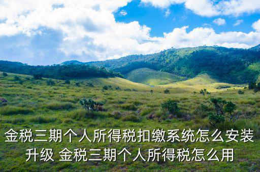 金稅三期如何系統(tǒng)升級，金稅三期納稅人網(wǎng)上報稅系統(tǒng)怎么升級