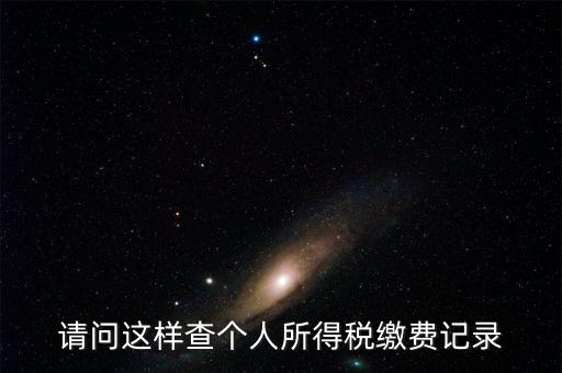 如何查找自己繳稅記錄，請問這樣查個人所得稅繳費記錄