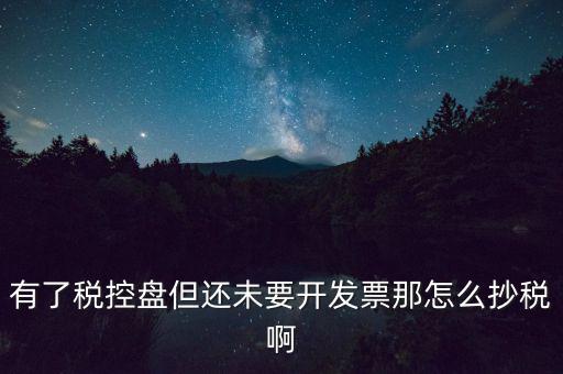 稅控盤如何抄報稅，有了稅控盤但還未要開發(fā)票那怎么抄稅啊