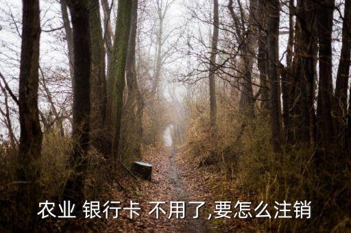 農(nóng)業(yè) 銀行卡 不用了,要怎么注銷(xiāo)