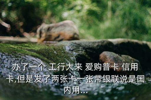 辦了一個(gè) 工行大來(lái) 愛(ài)購(gòu)普卡 信用卡,但是發(fā)了兩張卡一張帶銀聯(lián)說(shuō)是國(guó)內(nèi)用...