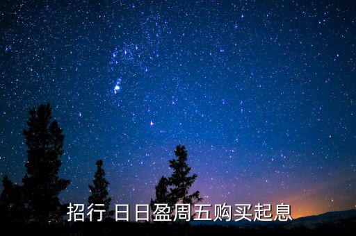  招行 日日盈周五購(gòu)買(mǎi)起息