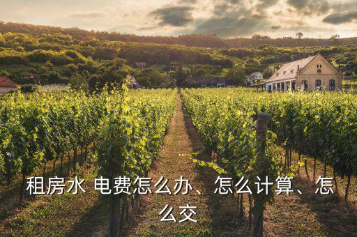  租房水 電費(fèi)怎么辦、怎么計(jì)算、怎么交