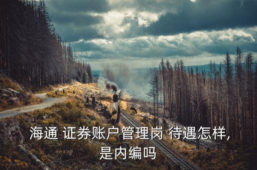  海通 證券賬戶管理崗 待遇怎樣,是內編嗎