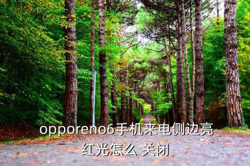  opporeno6手機來電側邊亮紅光怎么 關閉