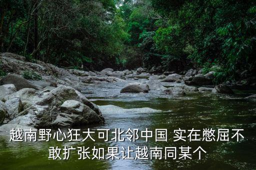 越南為什么那么狂，越南野心狂大可北鄰中國 實在憋屈不敢擴張如果讓越南同某個