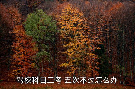 駕校科目二考 五次不過(guò)怎么辦