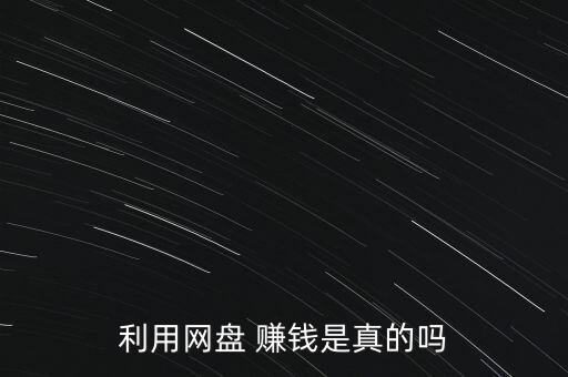 利用網(wǎng)盤 賺錢是真的嗎