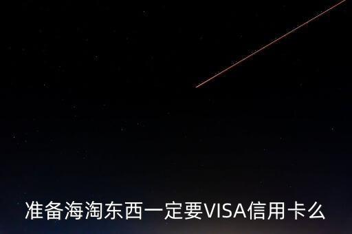 準備海淘東西一定要VISA信用卡么