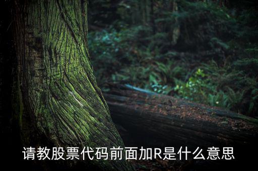 股票r是什么意思，r股票代表什么