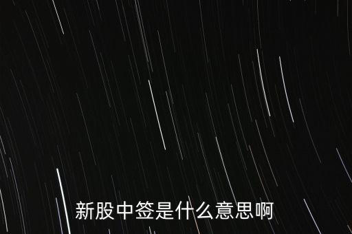 中簽號(hào)什么意思，新股的中簽號(hào)在哪里查詢呀