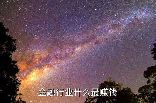 金融行業(yè)什么最賺錢(qián)