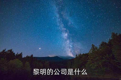 招商財(cái)富是什么公司，黎明的公司是什么