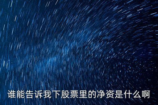 股票凈資什么意思，股票市凈和凈資是什么意識