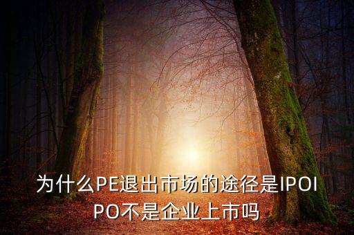 pe為什么要退出，為什么PE退出市場的途徑是IPOIPO不是企業(yè)上市嗎