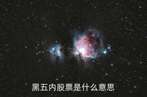 什么是黑5類股票，黑五內(nèi)股票是什么意思
