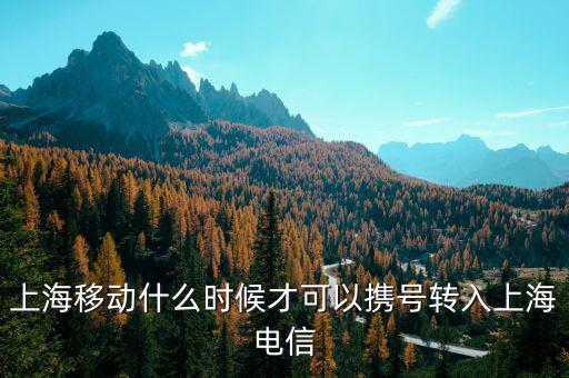 上海什么時候攜號轉(zhuǎn)網(wǎng)，上海攜號轉(zhuǎn)網(wǎng)