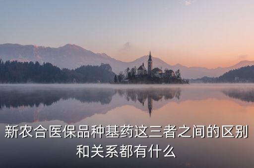 新農(nóng)合醫(yī)保品種基藥這三者之間的區(qū)別和關系都有什么