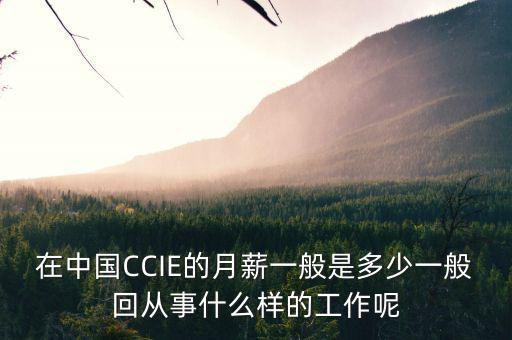 中航三鑫工資什么樣，在中國CCIE的月薪一般是多少一般回從事什么樣的工作呢