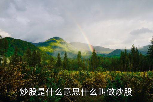 炒股票是什么意思，炒股是什么意思