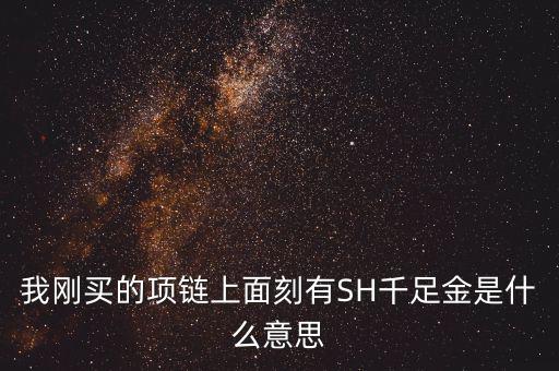 我剛買(mǎi)的項(xiàng)鏈上面刻有SH千足金是什么意思