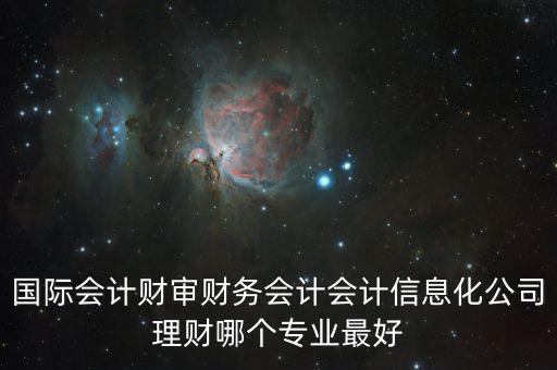 財審會是什么，國際會計財審財務(wù)會計會計信息化公司理財哪個專業(yè)最好