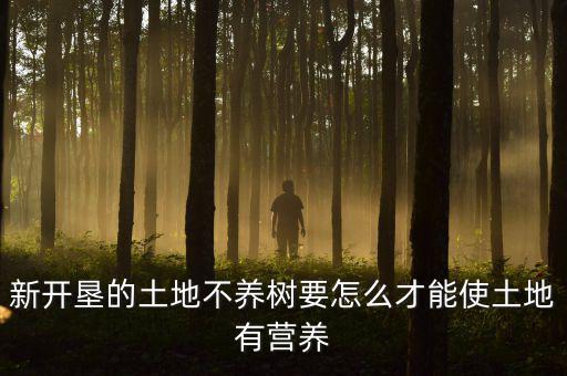 新開(kāi)墾的土地不養(yǎng)樹要怎么才能使土地有營(yíng)養(yǎng)