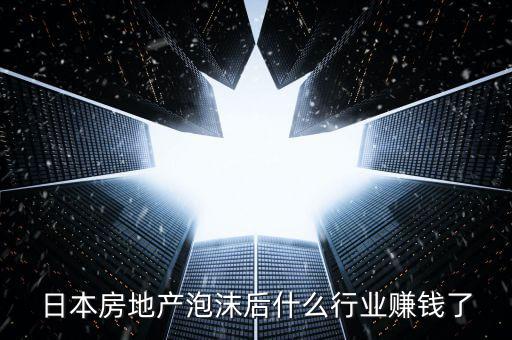日本房地產泡沫后什么行業(yè)賺錢了