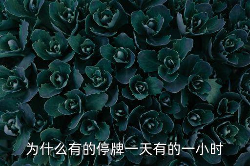 什么情況下停牌一小時，當日委托幾點起有效要是停牌一小時幾點開始