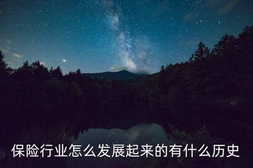 保險首先是從什么發(fā)展而來的，保險行業(yè)怎么發(fā)展起來的有什么歷史