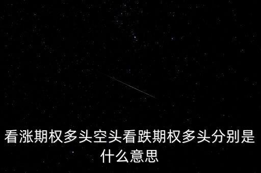 看跌期權是什么意思，看漲期權多頭空頭看跌期權多頭分別是什么意思