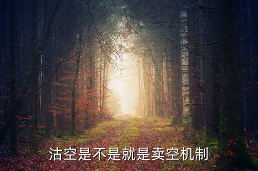 沽空機(jī)制是什么，什么是沽空沽空是什么意思