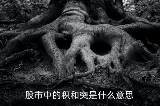 股市積是什么意思，股市中的積和突是什么意思