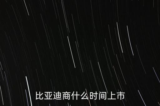 比亞迪什么時候上市，比亞迪商什么時間上市