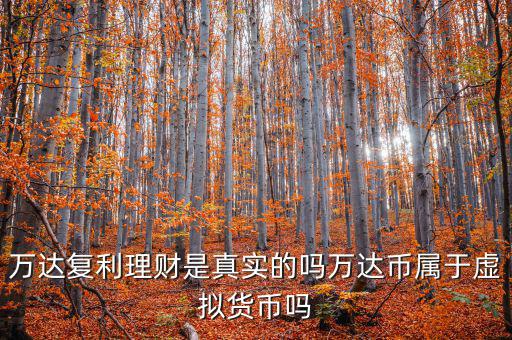 萬達(dá)貨幣是什么，萬達(dá)復(fù)利理財(cái)是真實(shí)的嗎萬達(dá)幣屬于虛擬貨幣嗎